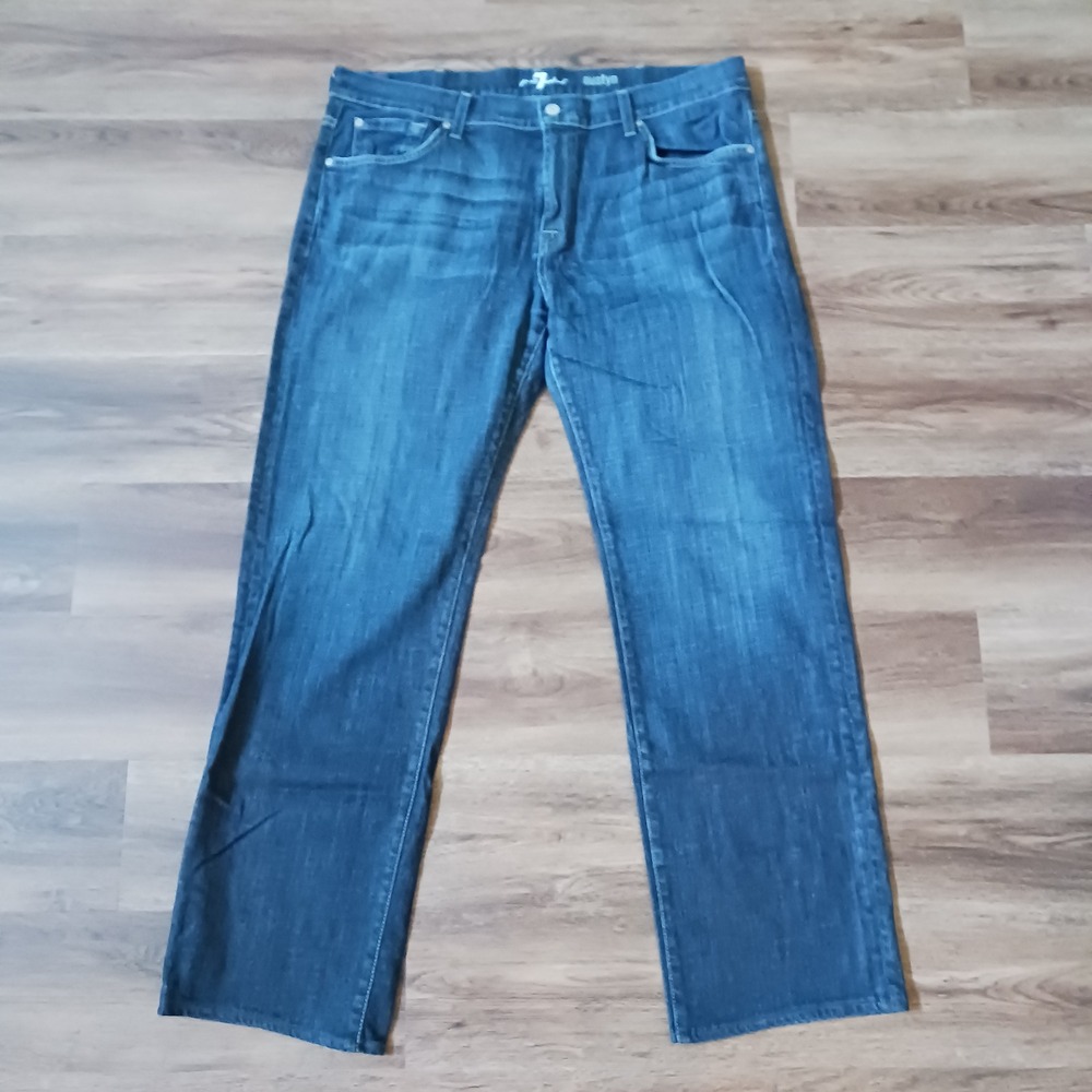 7 For All Mankind Austyn Relaxed Straight Leg Jeans Mens 38x31.5 Medium Wash